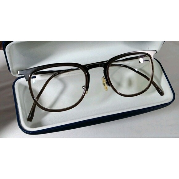 Lacoste L2264 024 Dark Grey Eyeglass Frames Only 49/21/145 Full Rim Hinged Stem - Picture 2 of 7